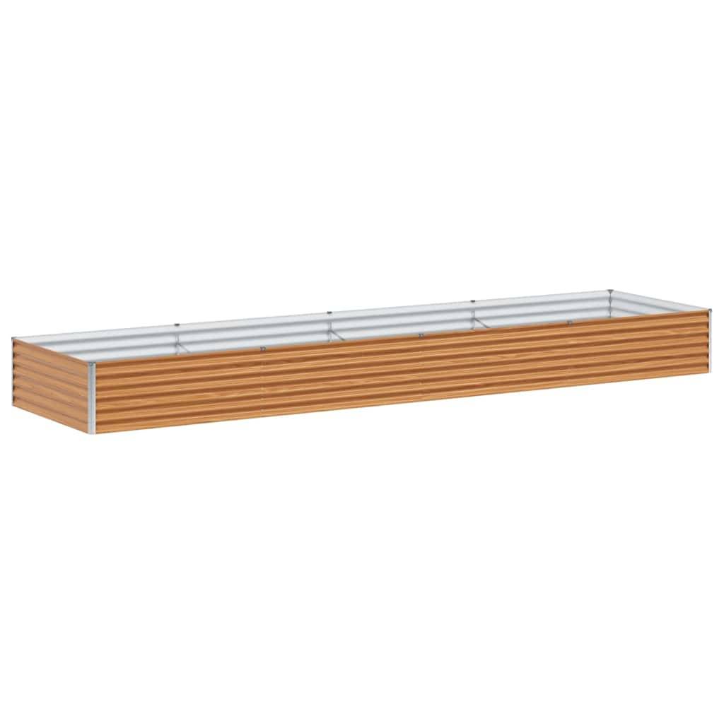 vidaXL Hochbeet Hellbraun 390 x 100 x 36 cm Verzinkter Stahl