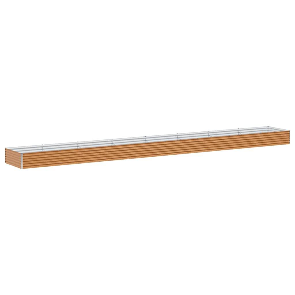 vidaXL Hochbeet Hellbraun 775 x 100 x 36 cm Verzinkter Stahl