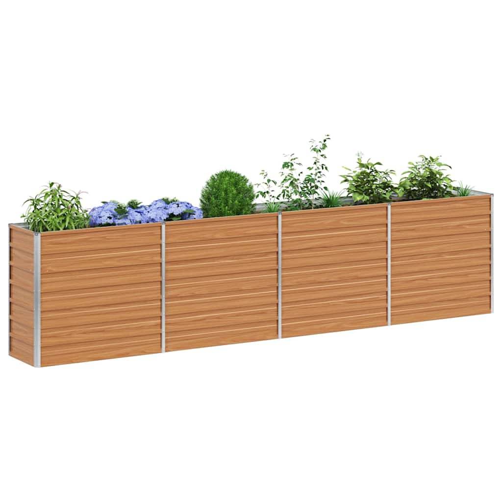 vidaXL Hochbeet Hellbraun 320 x 40 x 77 cm Verzinkter Stahl