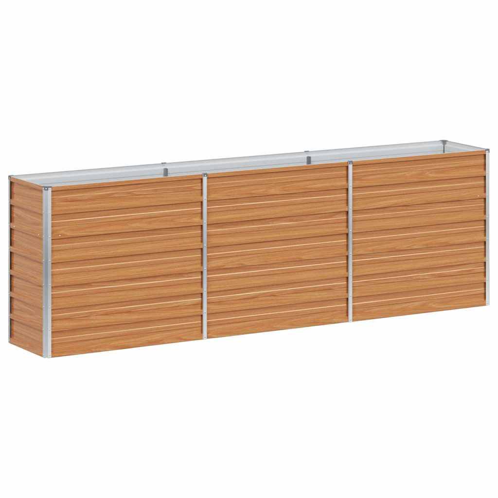 vidaXL Hochbeet Hellbraun 240 x 40 x 77 cm Verzinkter Stahl
