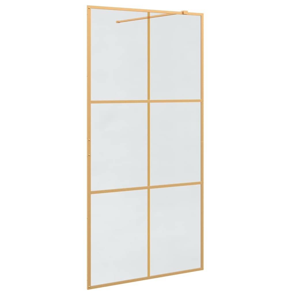 Ein hoher rechteckiger Spiegel mit einem goldenen Rahmen, der in sechs Felder unterteilt ist. Er hat ein schlankes und modernes Design, das sich gut für die Wohnungseinrichtung eignet.