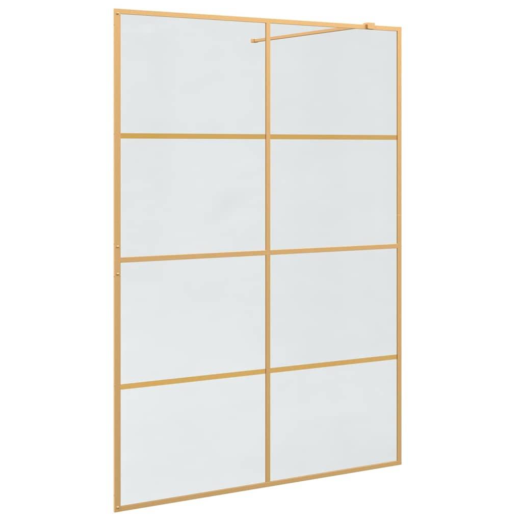 vidaXL Walk-in Duschwand Gold 140 x 195 cm Gehärtetes Glas