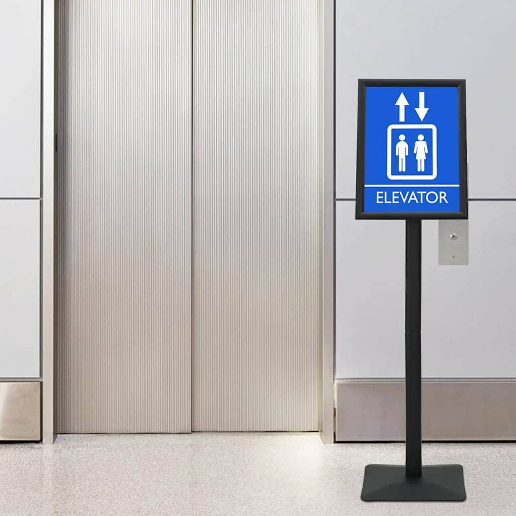 vidaXL Podest-Posterständer Silber A3 Gusseisen