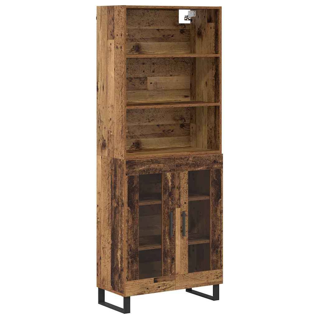 vidaXL Highboard 2 pcs Altholz Holzwerkstoff