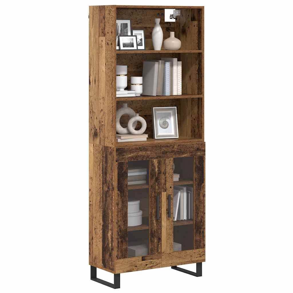 vidaXL Highboard 2 pcs Altholz Holzwerkstoff