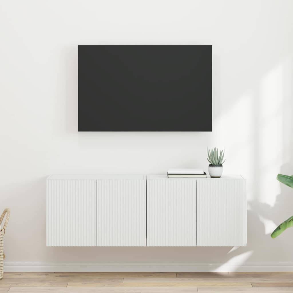 vidaXL TV-Wandschrank 2 pcs Weiß 59,5 x 31 x 40 cm Holzwerkstoff