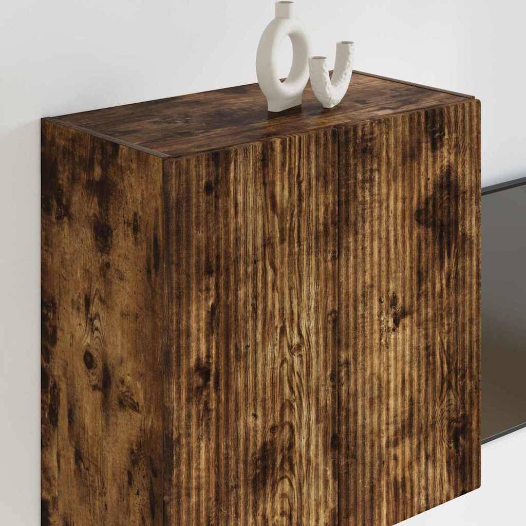 vidaXL TV-Wandschrank Wandmontiert Geräucherte Eiche 59,5 x 31 x 60 cm