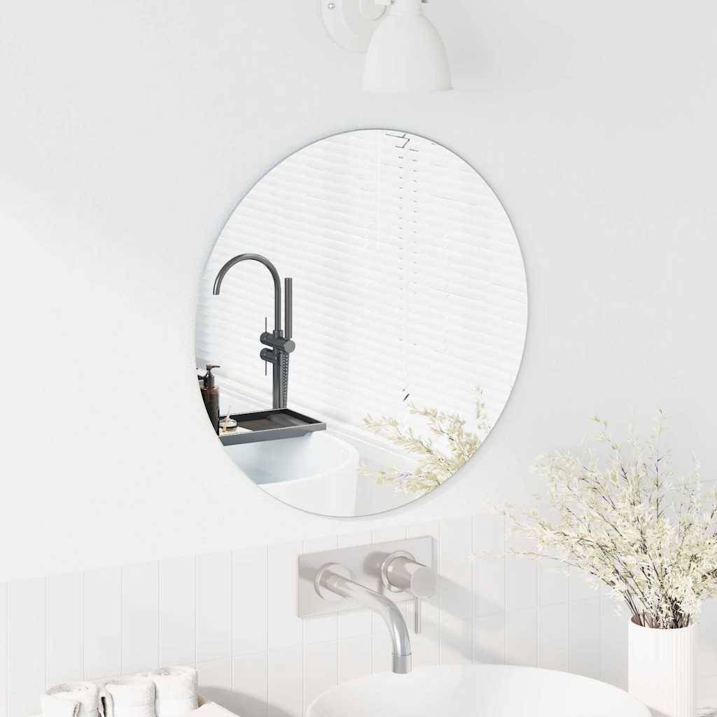vidaXL Wandspiegel Rund Ø 50 cm Gehärtetes Glas