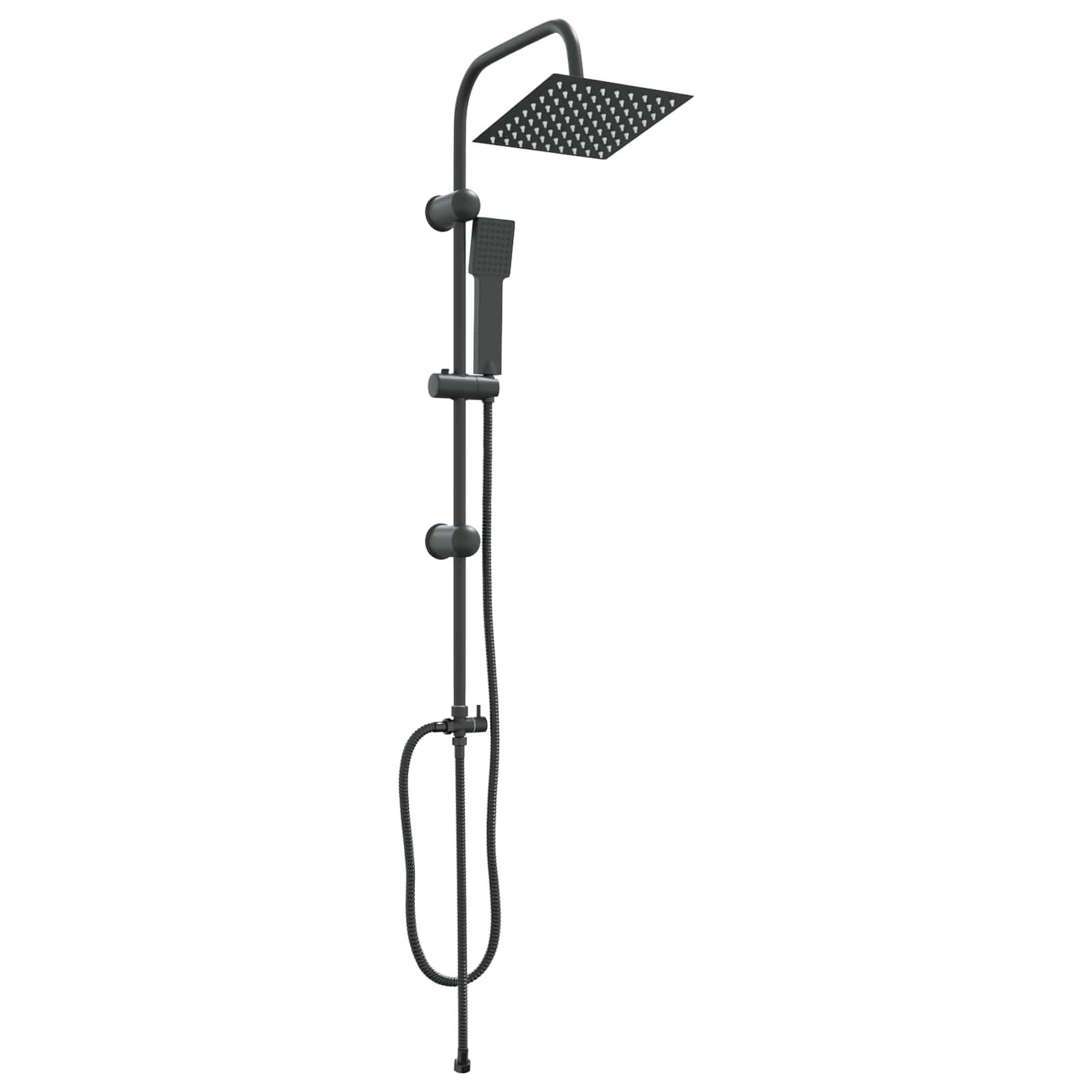 vidaXL Duschsystem Schwarz 47 x 20 x 95 cm Edelstahl