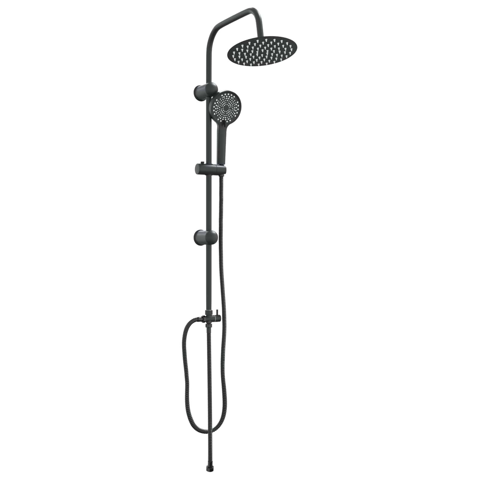 vidaXL Duschsystem Schwarz 47 x 20 x 95 cm Edelstahl