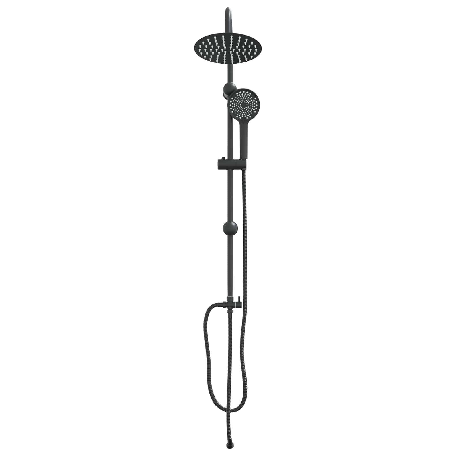 vidaXL Duschsystem Schwarz 47 x 20 x 95 cm Edelstahl
