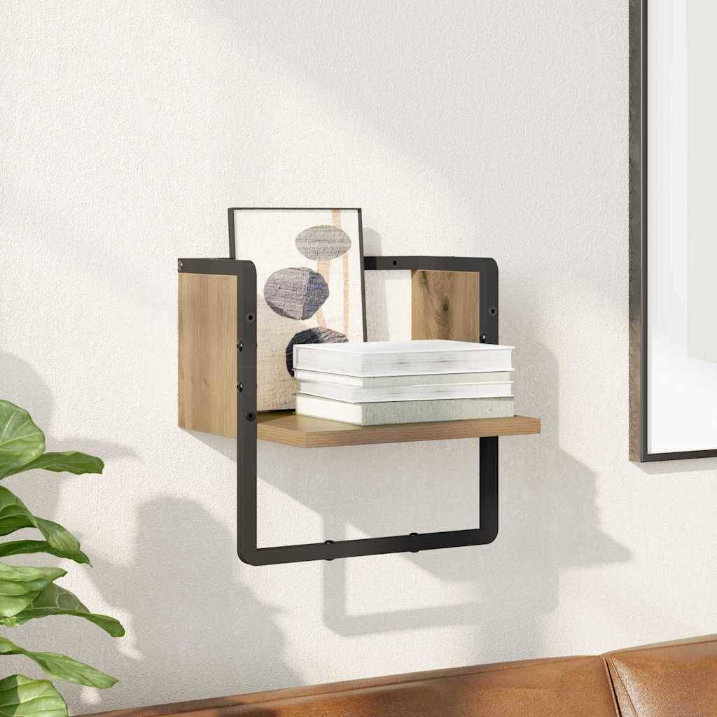 vidaXL Wandregal Kunsthandwerk Eiche 30 x 25 x 30 cm Holzwerkstoff