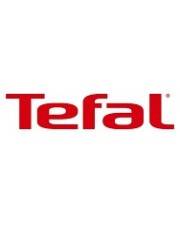 „Rotes Tefal-Logo auf weißem Hintergrund, das die Küchengerätemarke repräsentiert.