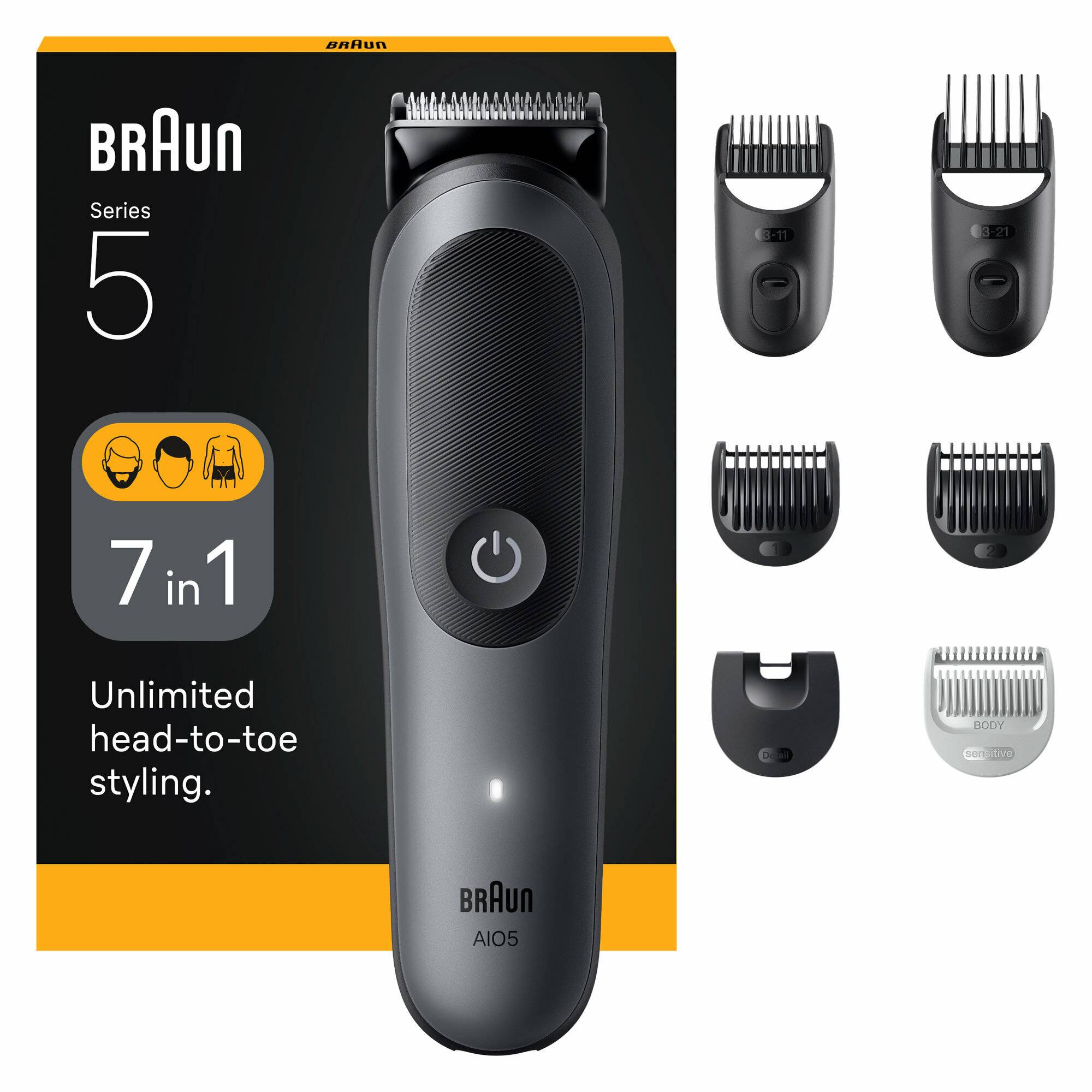 Multifunktionaler 7-in-1-Trimmer Serie 5 AIO5520 Grau