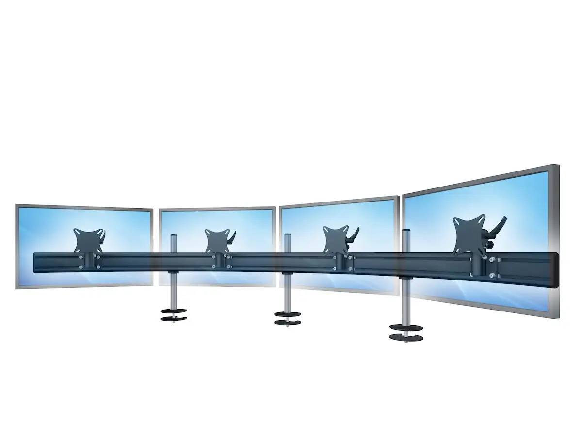 Para System Monitorhalterung für 4 Monitore Einbauadapter mit Kabelauslass (MA) 4er - 25''-32''