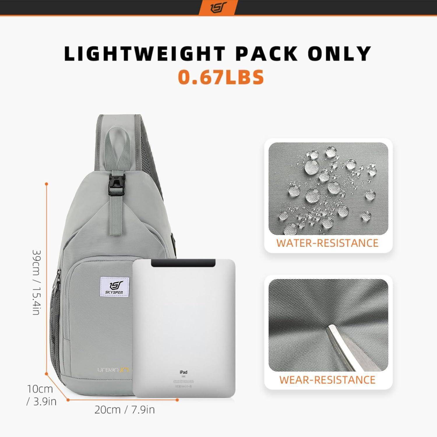 Brusttasche Sling Crossbody Herren Damen Outdoor Urbnax7 salbeigrün