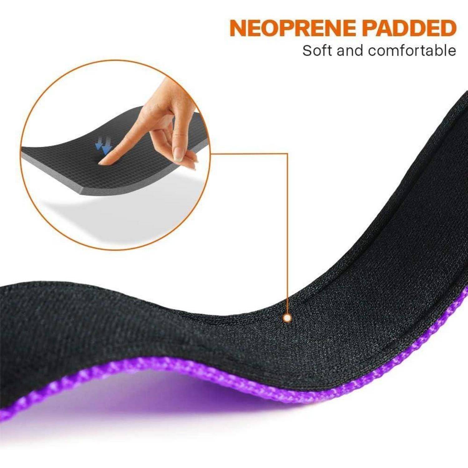 Hundehalsband Neopren gepolstert reflektierend M (35-50cm) Lila