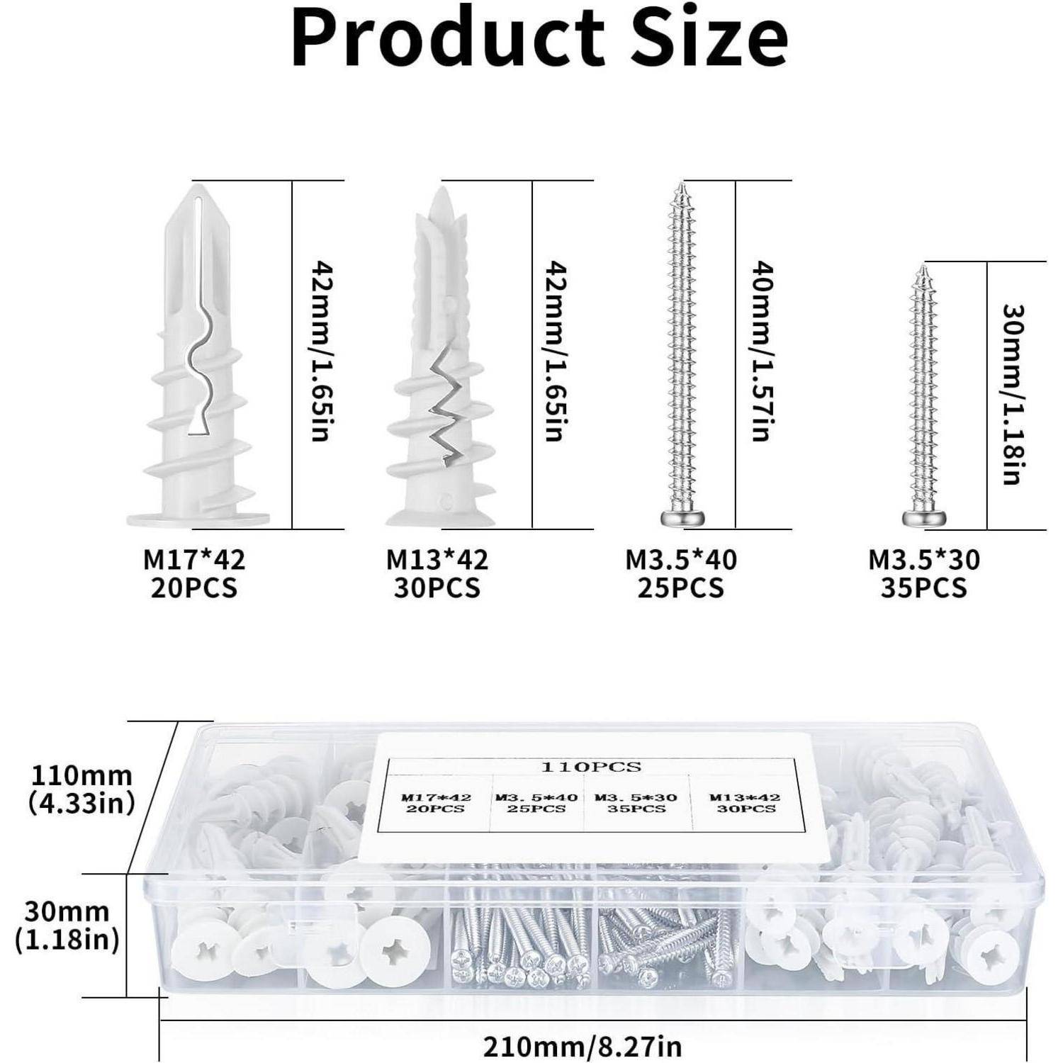 Dämmstoffdübel 110 Fassadendübel Rigipsdübel Selbstbohrend Weiß