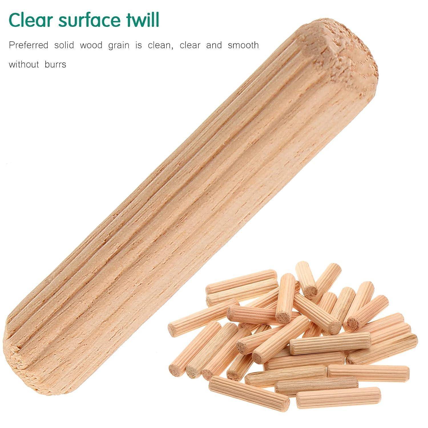 Holzdübel Riffeldübel Buche Möbel DIY Basteln 500 Stück 8x40mm