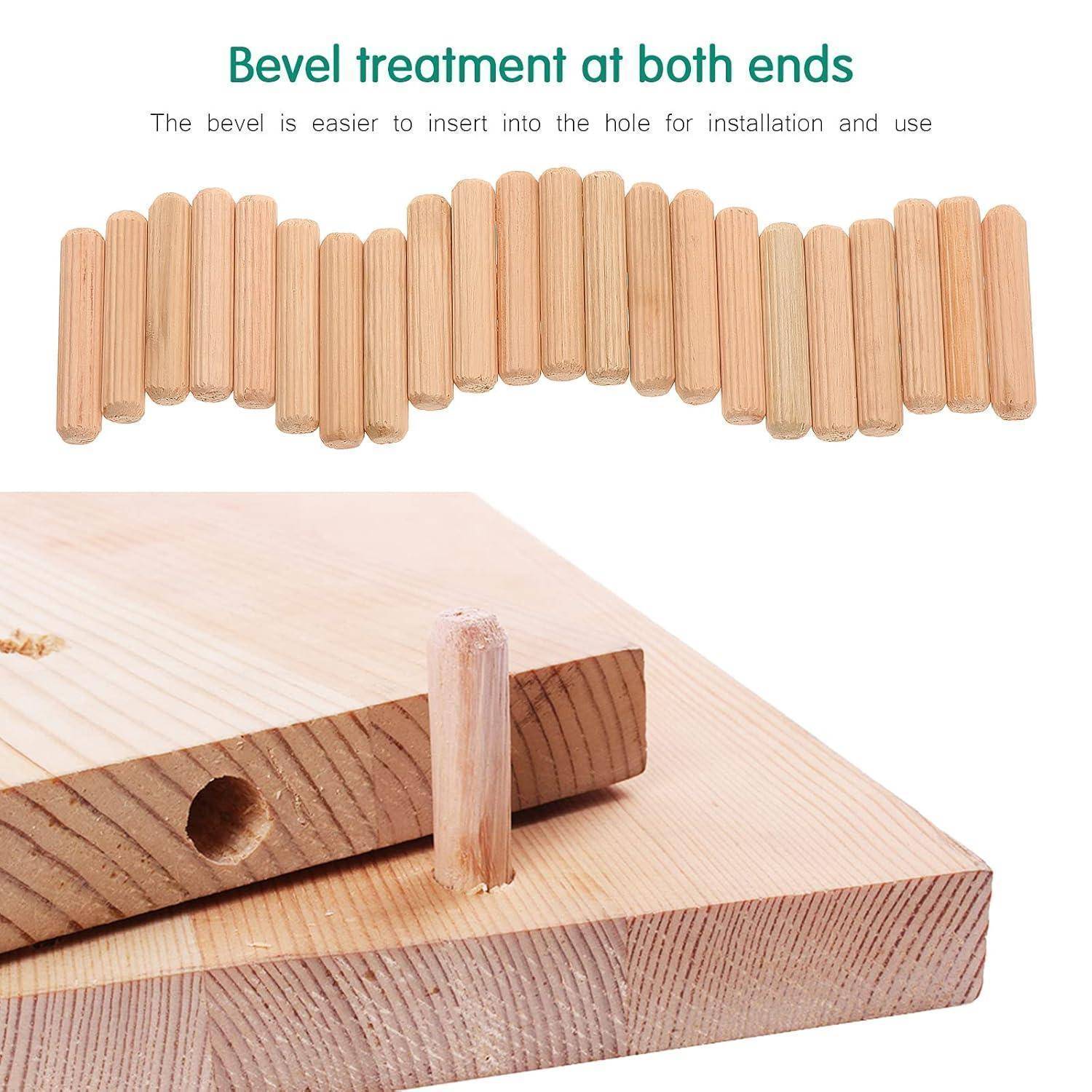 Holzdübel Riffeldübel Buche Möbel DIY Basteln 500 Stück 8x40mm