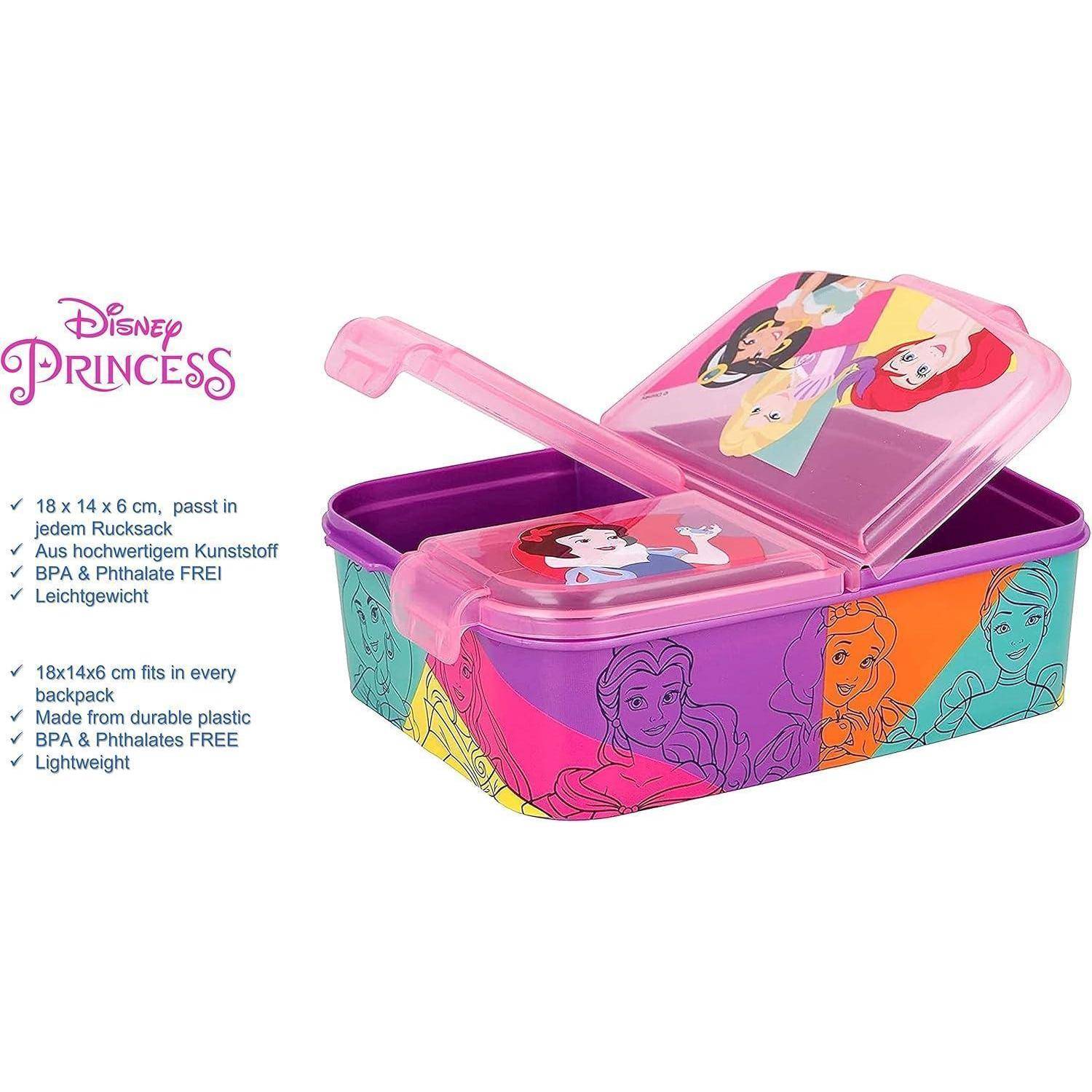 Brotdose Kinder Lunchbox Fächer Unterteilung BPA Princess Prinzessin