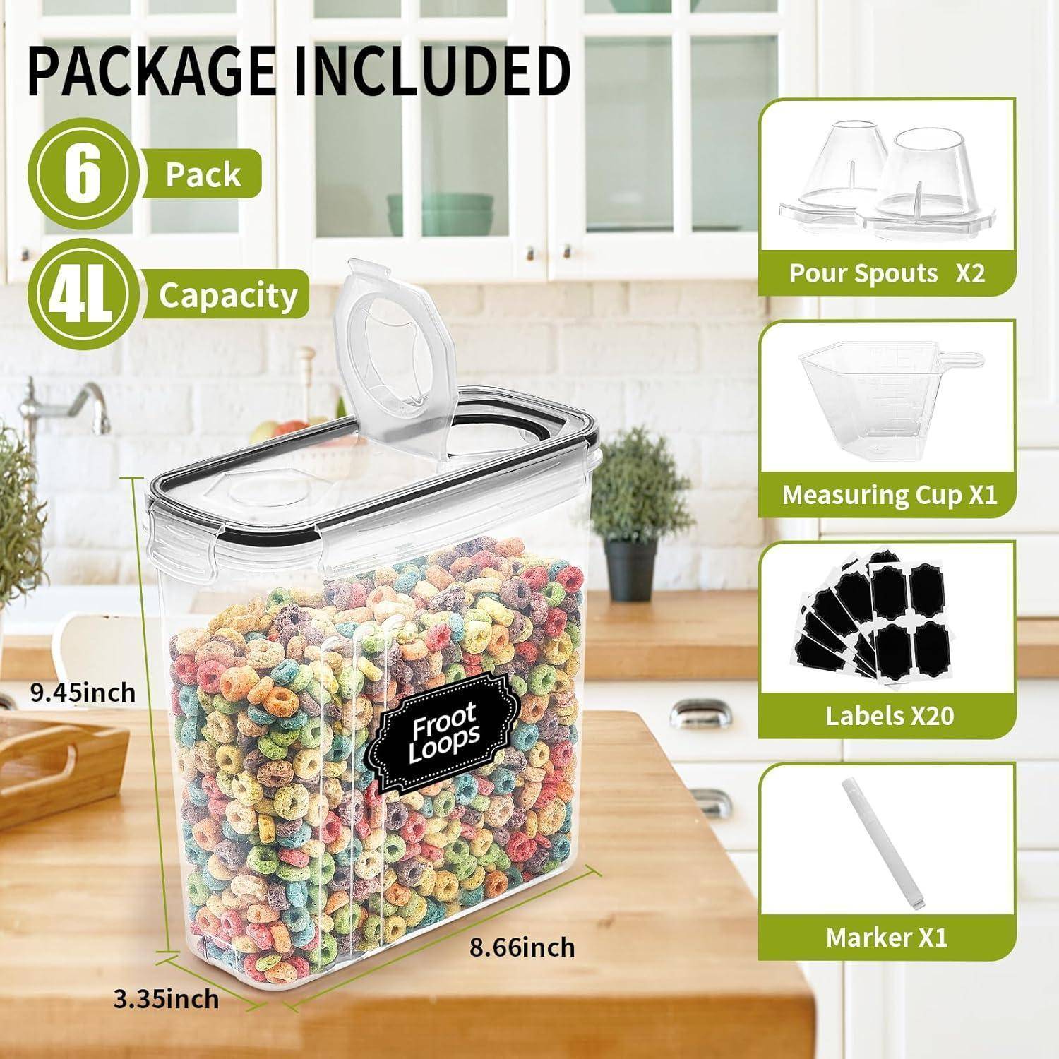 Müslibehälter 6 luftdicht Frischhaltedosen Deckel 6er-pack
