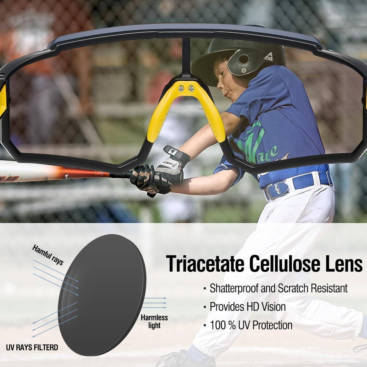 Polarisierte Jugend Sport Sonnenbrille UV400 für Kinder TR90 Rahmen