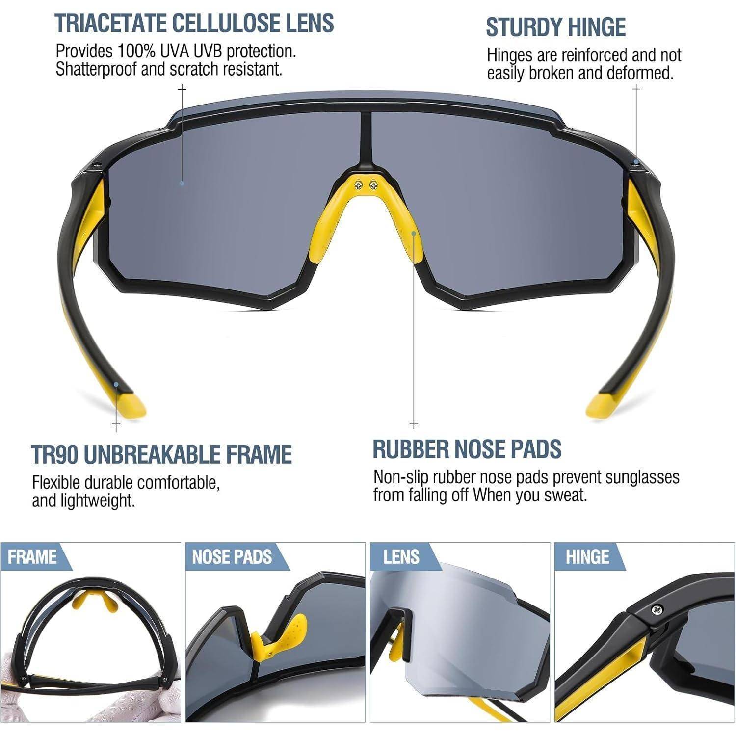 Polarisierte Jugend Sport Sonnenbrille UV400 für Kinder TR90 Rahmen