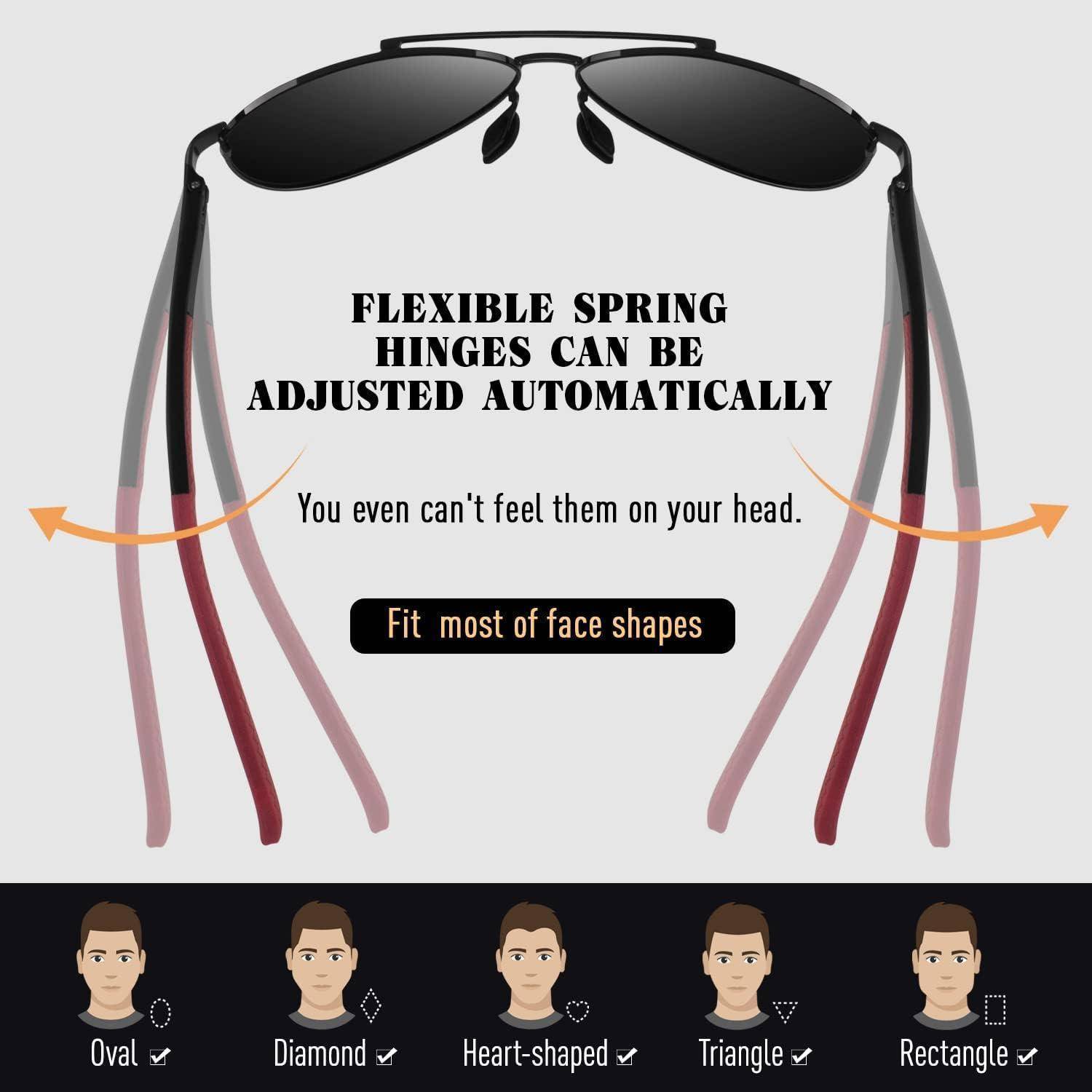 CGID Sonnenbrille Herren Pilotenbrille Polarisiert Al-Mg UV400 Schutz