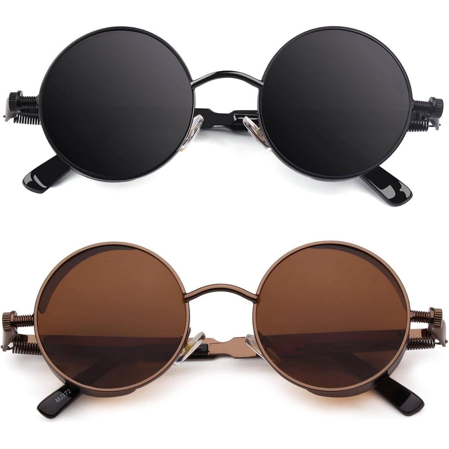 CGID Retro Runde Sonnenbrille Damen Herren Polarisiert UV400 Stil