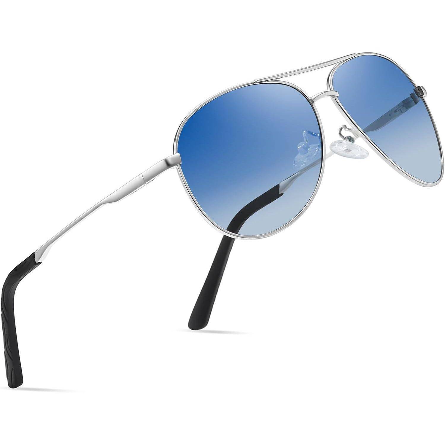 Sonnenbrille Polarisiert Premium Metallrahmen UV400 Schwarz Vintage