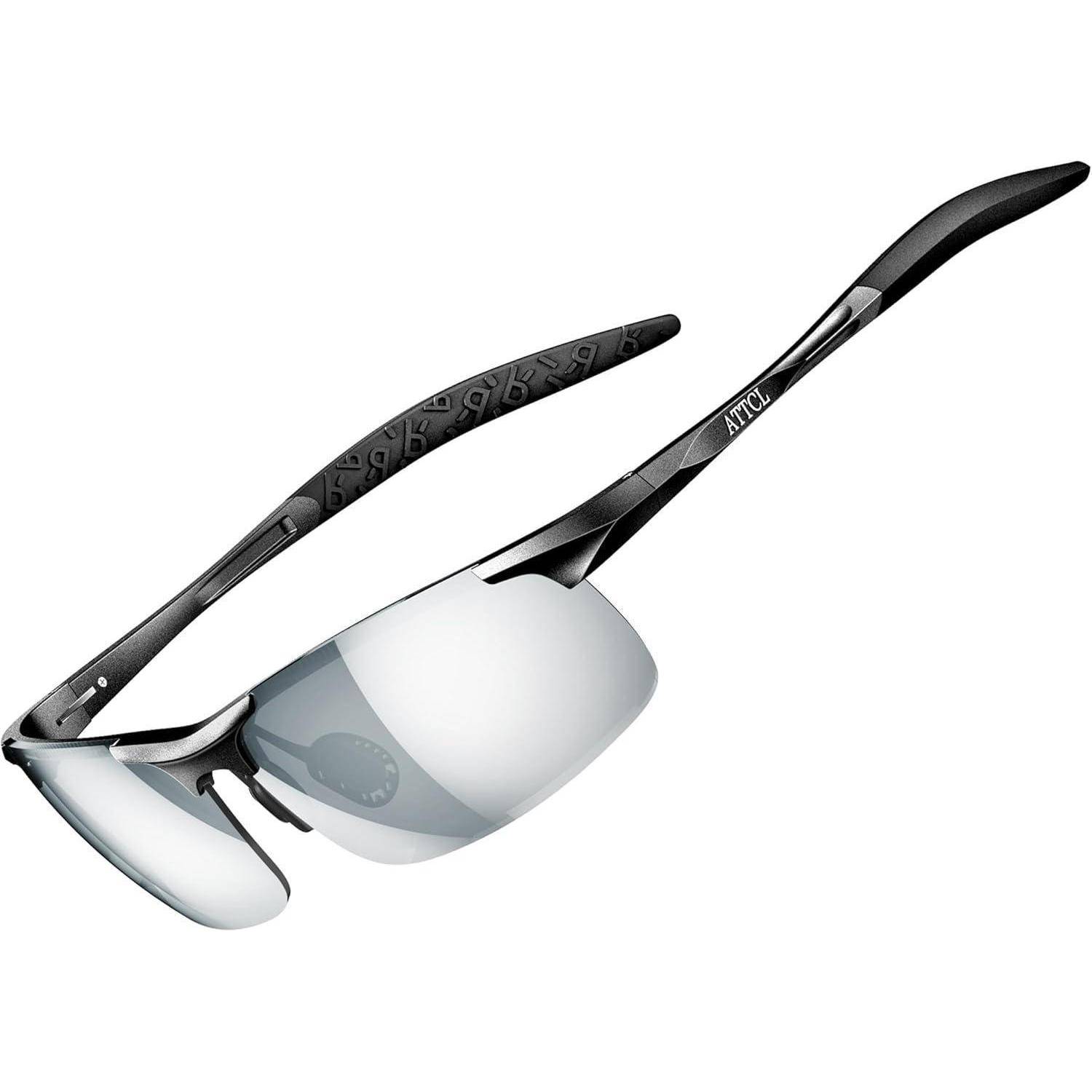 Polarisierte Sportbrille Herren Al-Mg Metallrahmen Ultraleicht