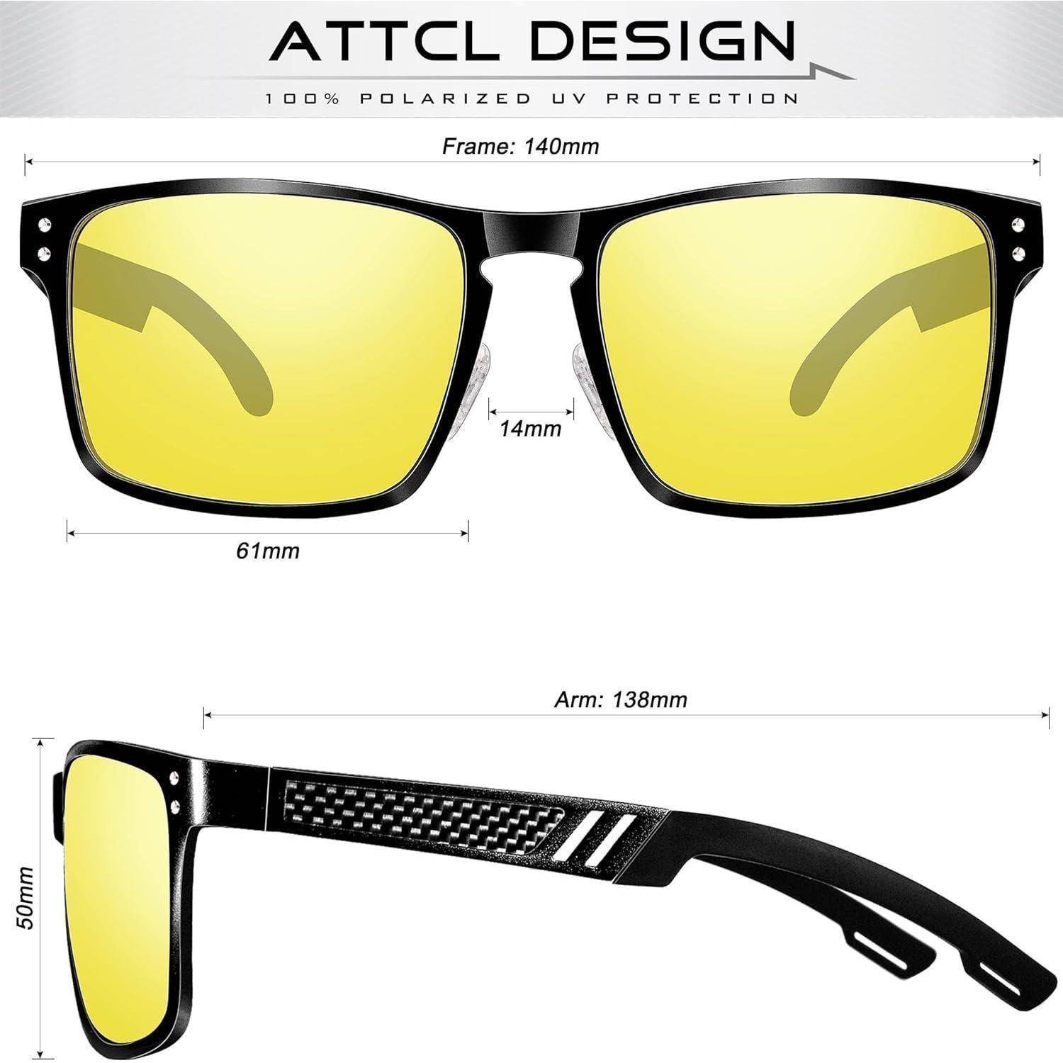 Polarisierte Fahren Sonnenbrille Herren Al-Mg Ultra Leicht