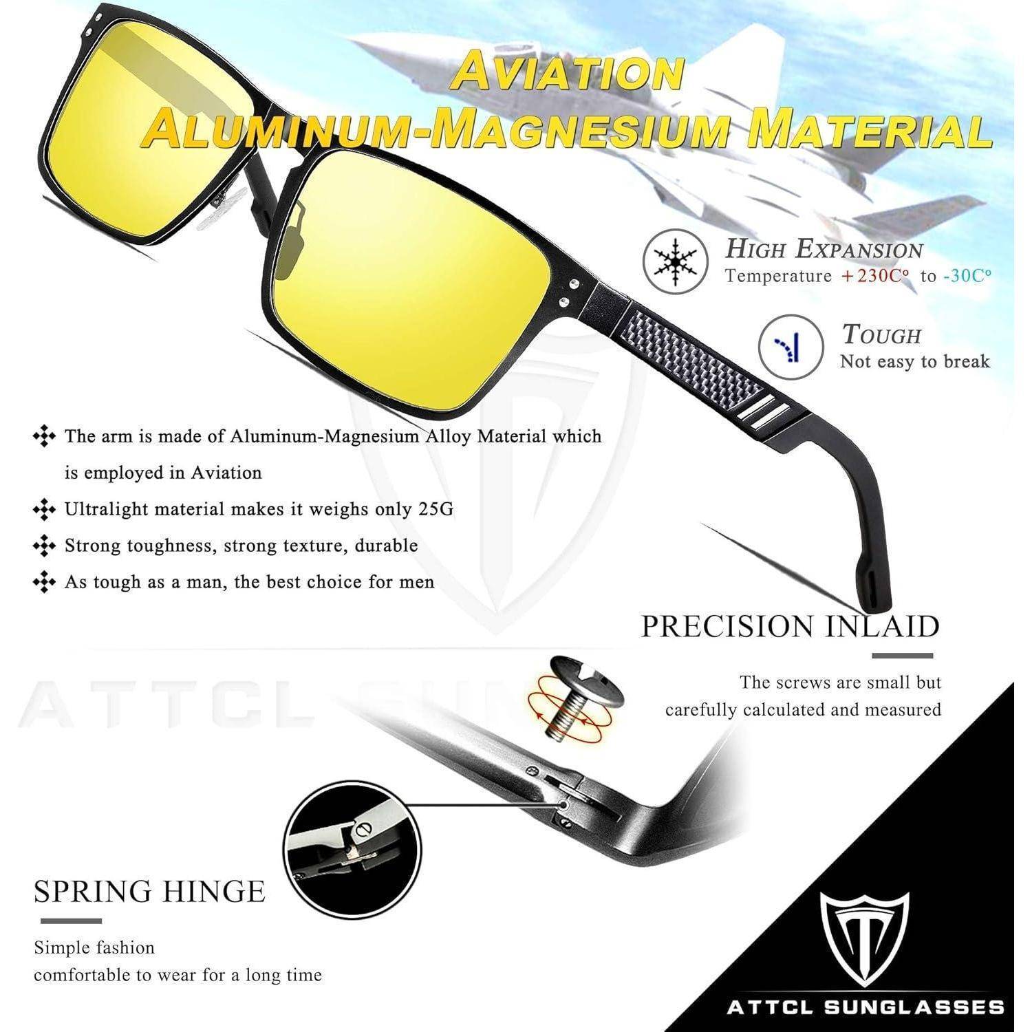Polarisierte Fahren Sonnenbrille Herren Al-Mg Ultra Leicht