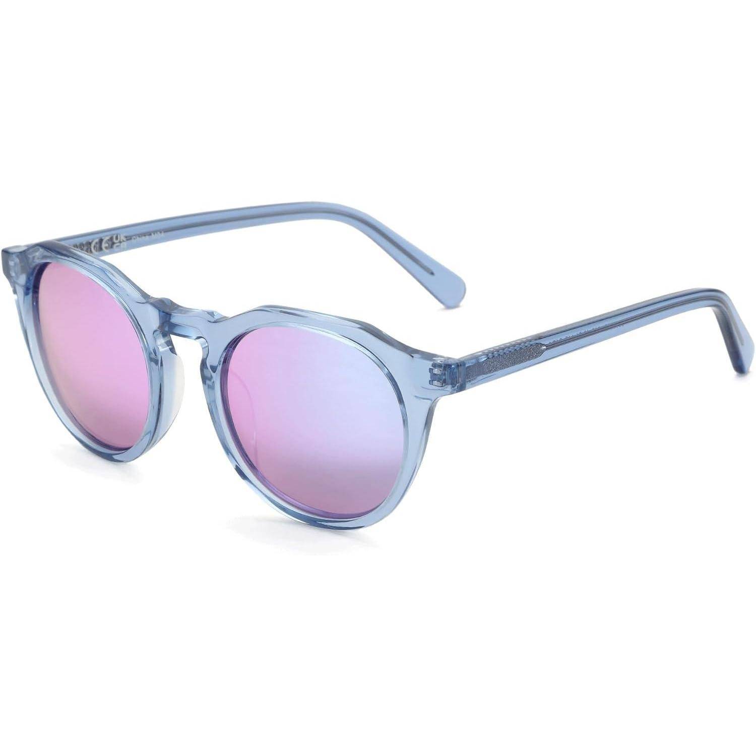 Runde Polarisierte Sonnenbrille Vintage für Herren Damen UV400 Schutz