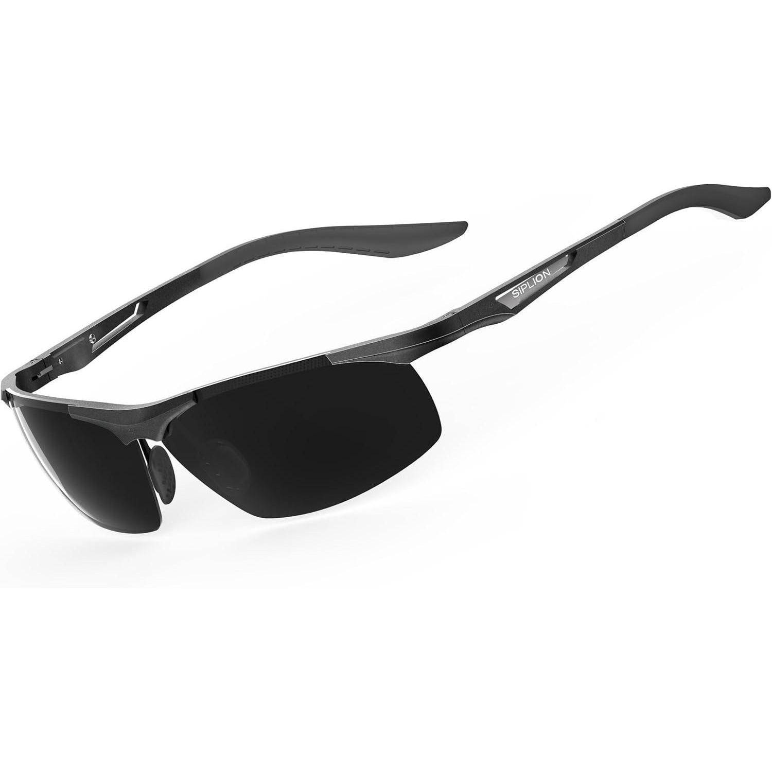 Herren Sportbrille Polarisierte Sonnenbrille Al-Mg Metallrahme Ultra