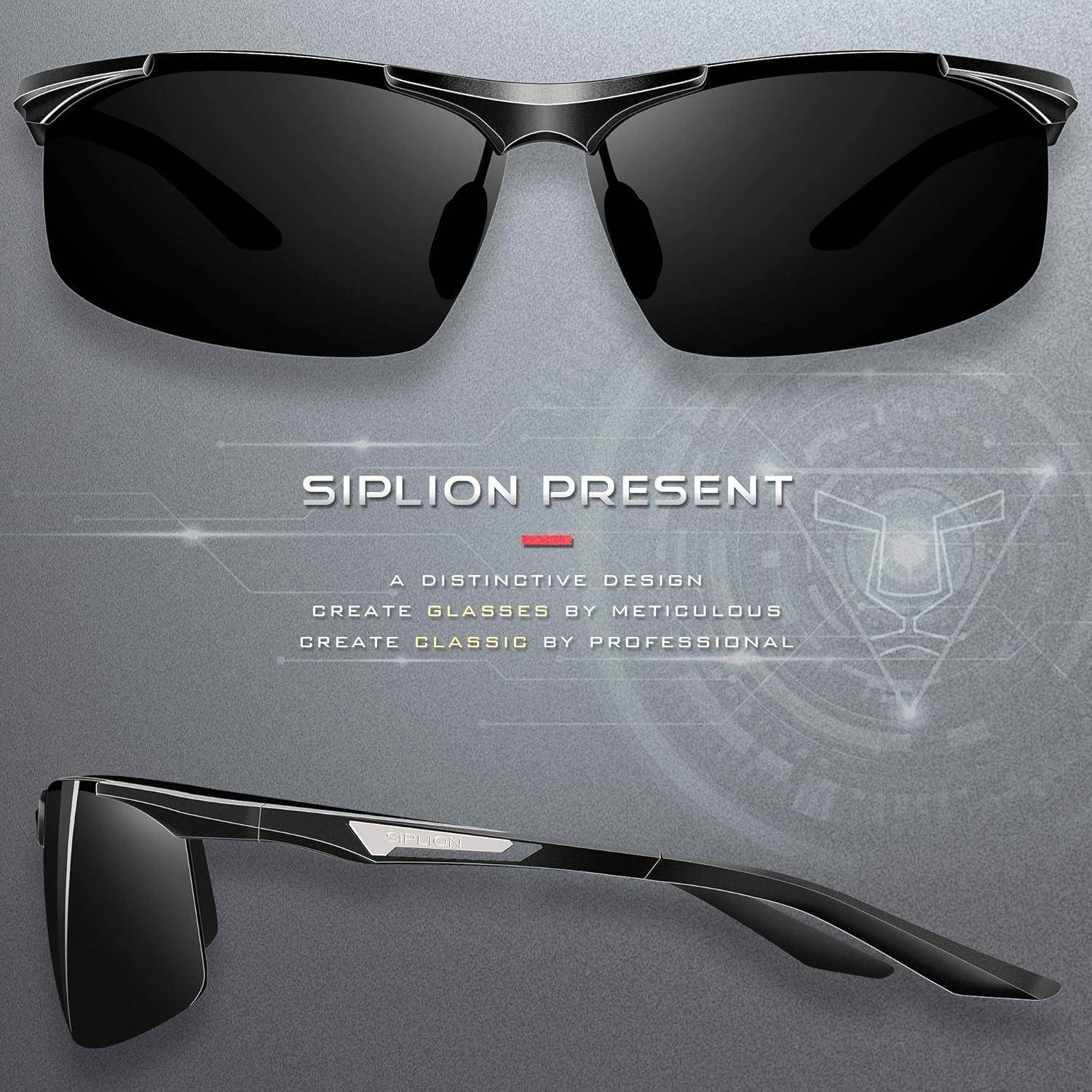 Herren Sportbrille Polarisierte Sonnenbrille Al-Mg Metallrahme Ultra