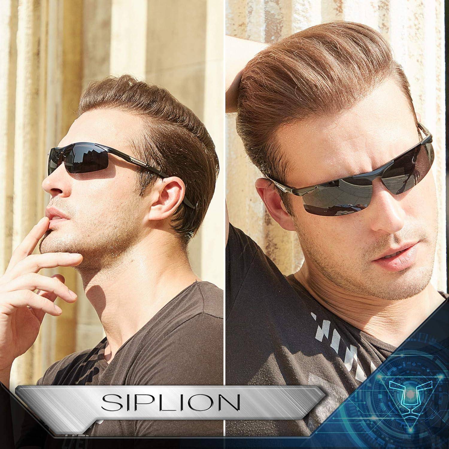 Herren Sportbrille Polarisierte Sonnenbrille Al-Mg Metallrahme Ultra