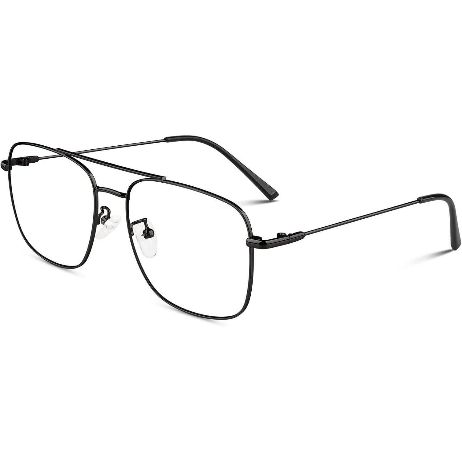 Brille Ohne Sehstärke Klassische Metallgestell Vintage Pilotenbrille