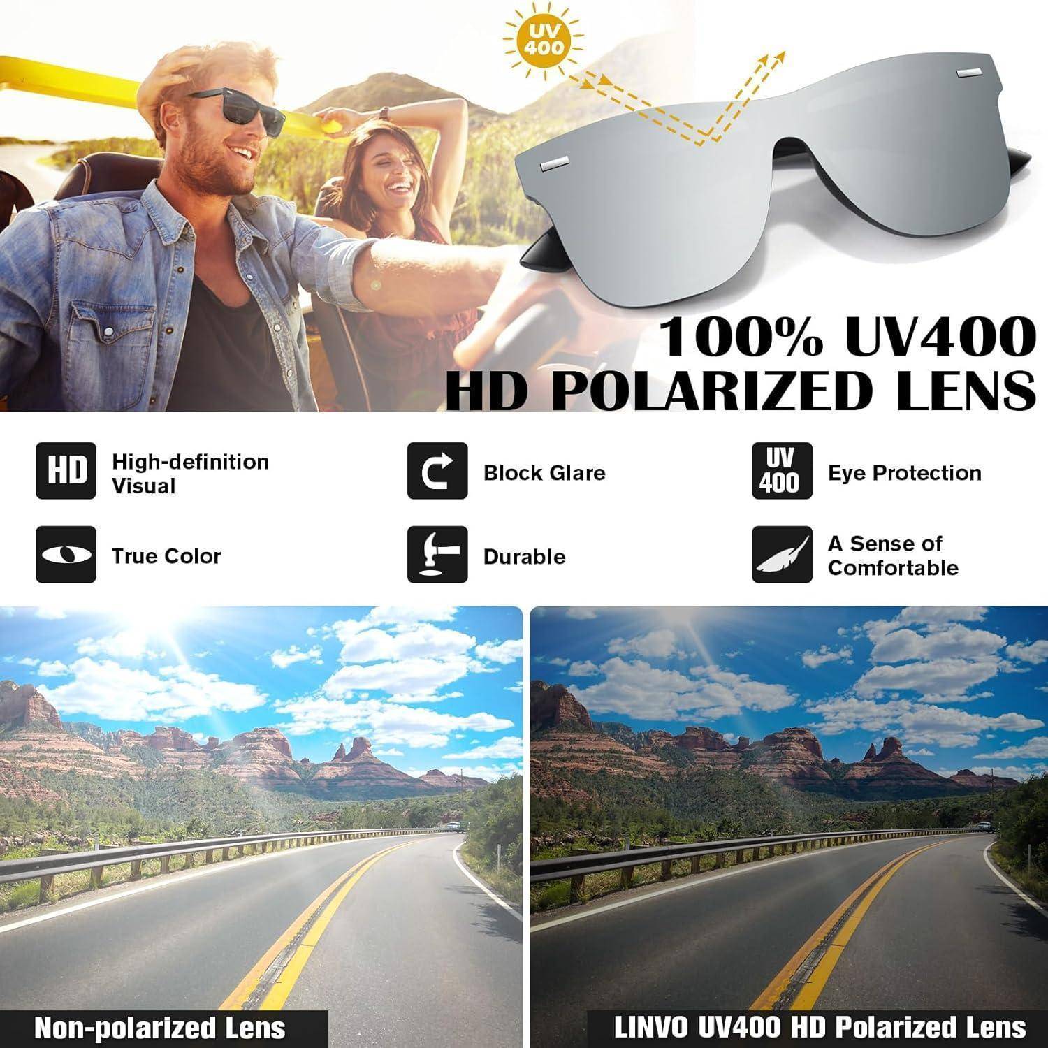 Sonnenbrille Polarisiert Klassisch Verspiegelt UV400 Unisex Moderne