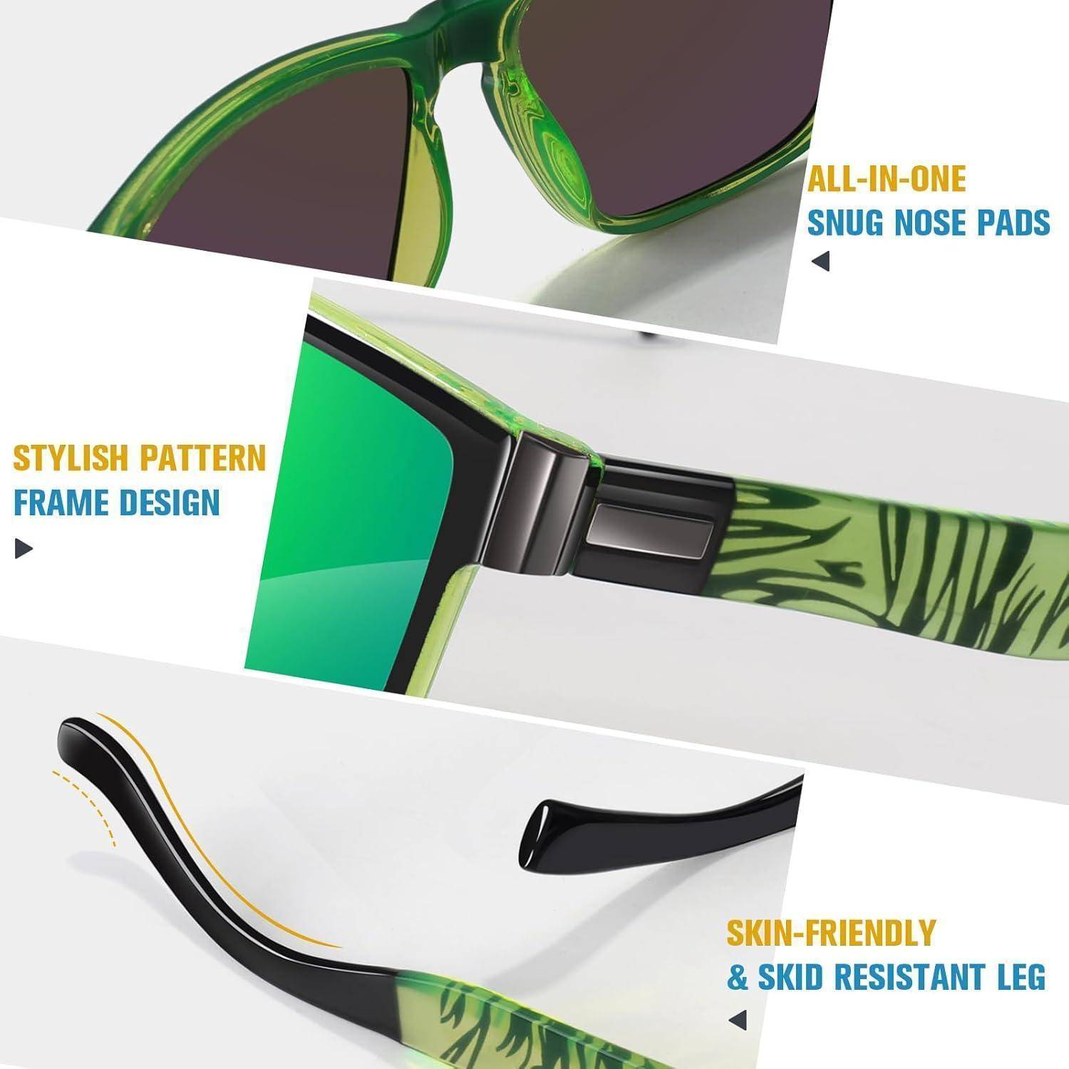 Polarisiert Sonnenbrille Herren Damen UV400 Modisch Fahren Angeln Katz
