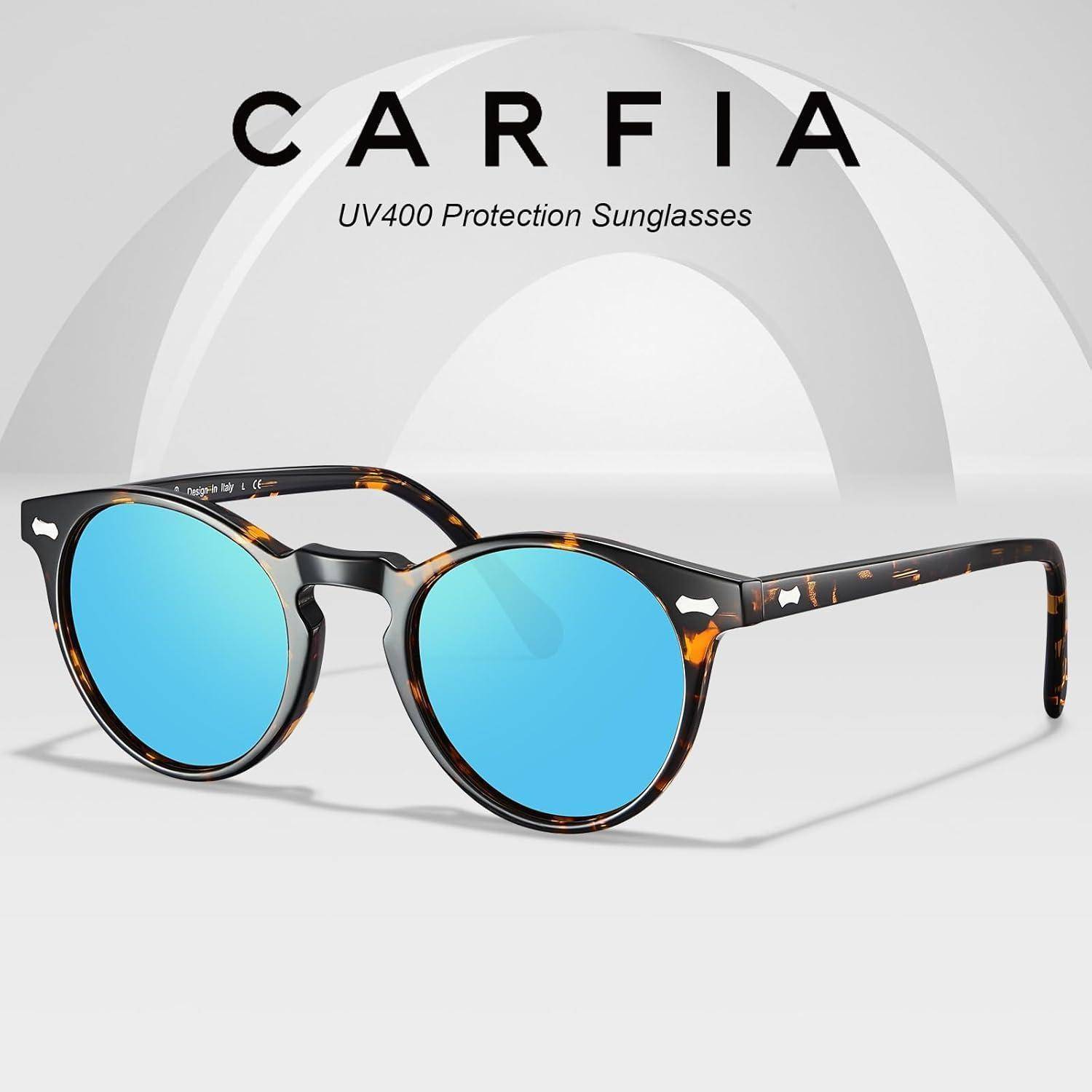 Polarisierte Sonnenbrille Herren Fahrenbrille Runden Rahmen Acetat