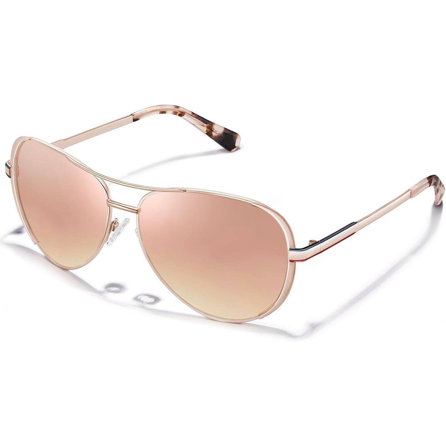 Damen Pilotenbrille Polarisierte UV Sonnenbrille 139mm Gläser 52mm mit