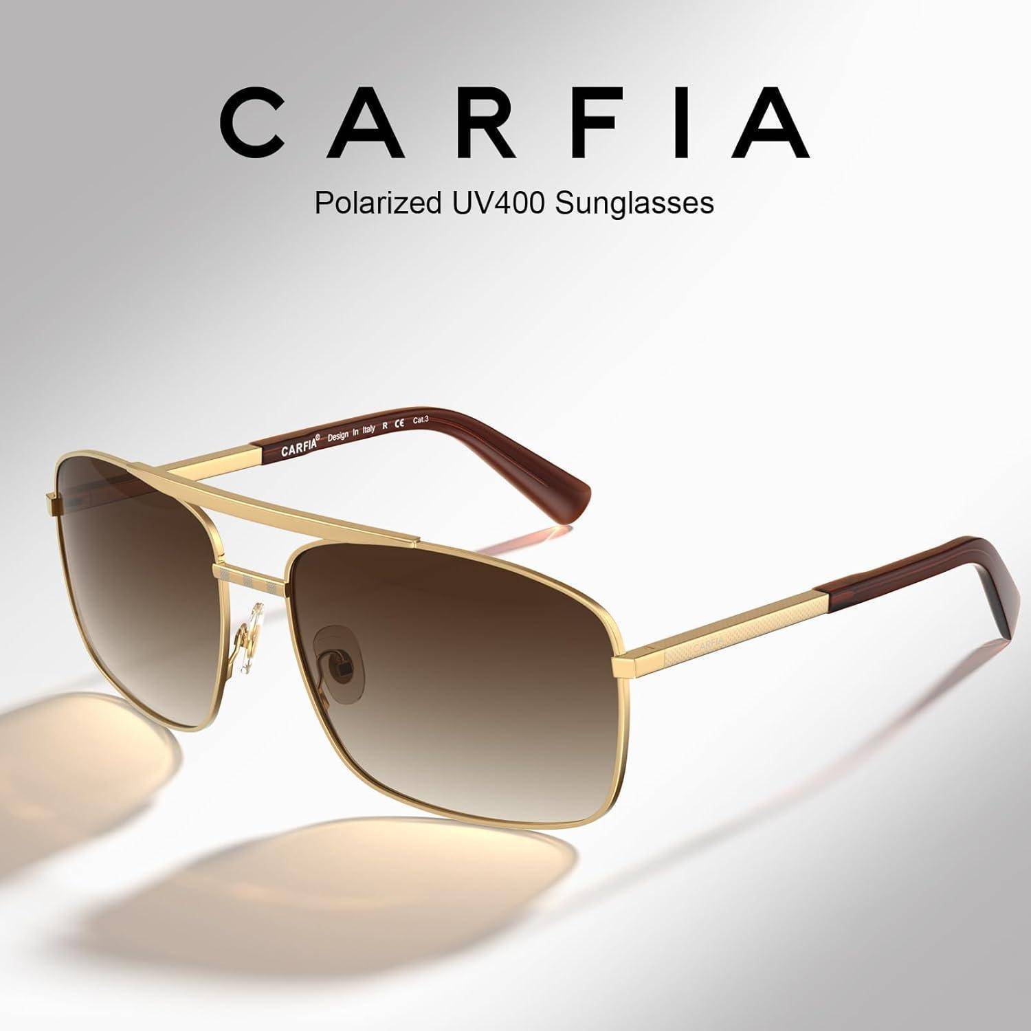 Sonnenbrille Herren Polarisiert UV400 Retro Pilotenbrille Metall