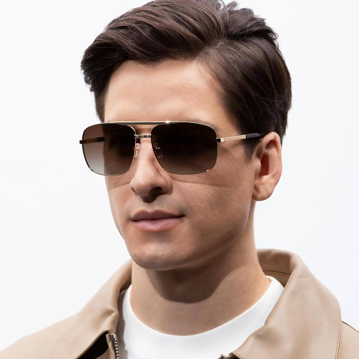 Sonnenbrille Herren Polarisiert UV400 Retro Pilotenbrille Metall