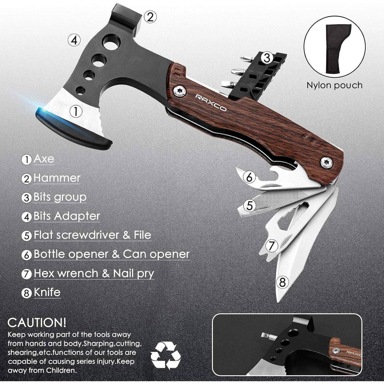 Axt Handbeil Multifunktionswerkzeug Survival 8 IN 1 MULTITOOL AXT
