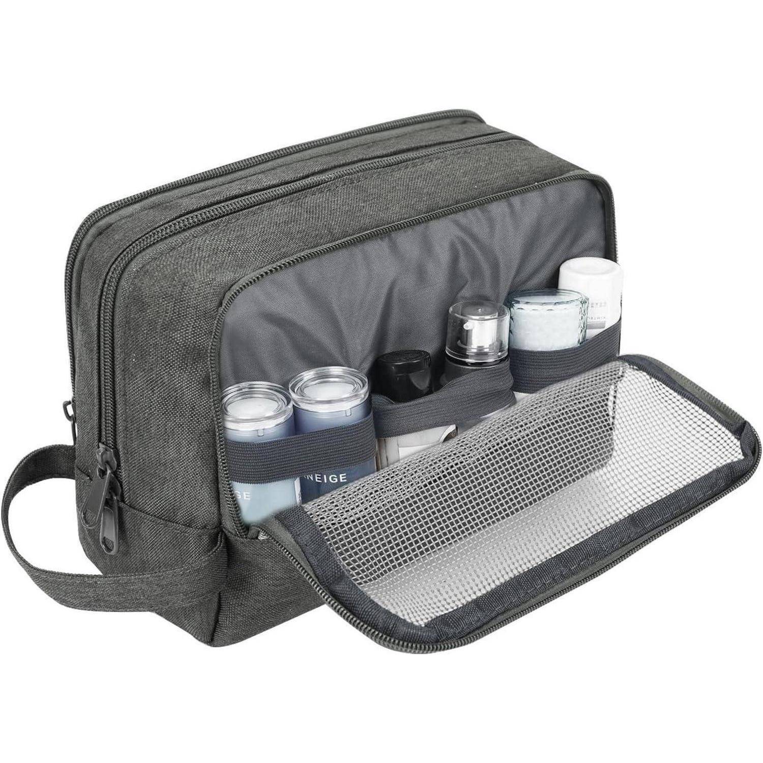 Kulturbeutel Herren Reise Kosmetiktasche Reisezubehör Denim Pure Grau