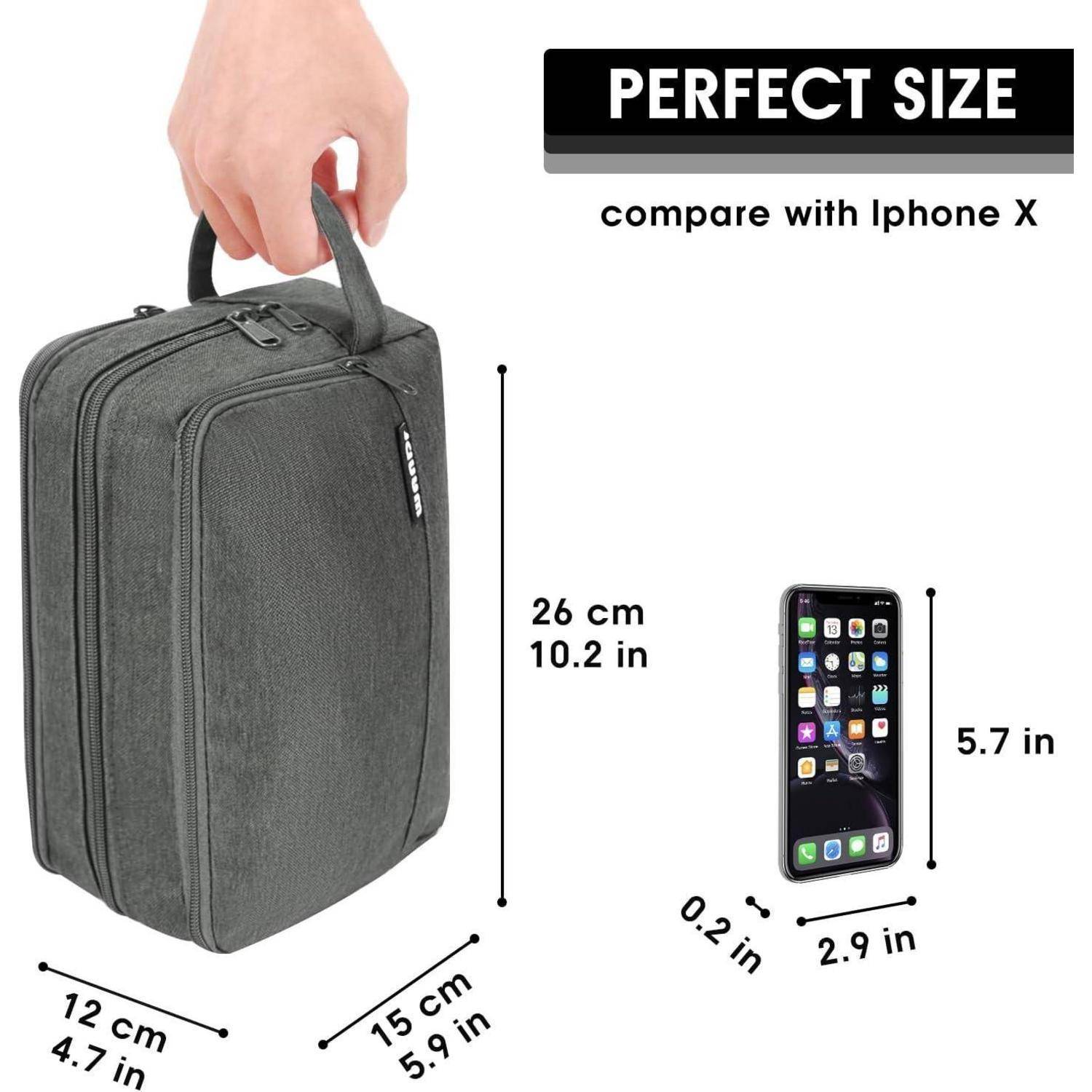 Kulturbeutel Herren Reise Kosmetiktasche Reisezubehör Denim Pure Grau