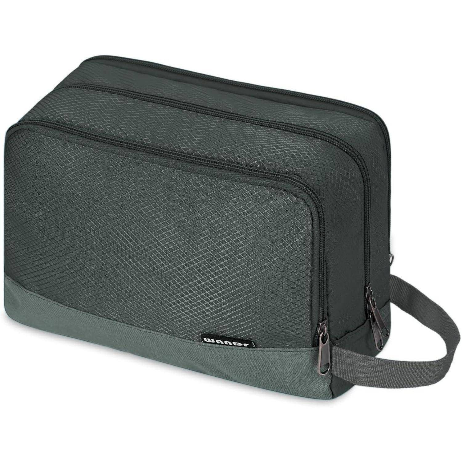 Kulturbeutel Herren Damen Reise Kosmetiktasche A-pures Grau
