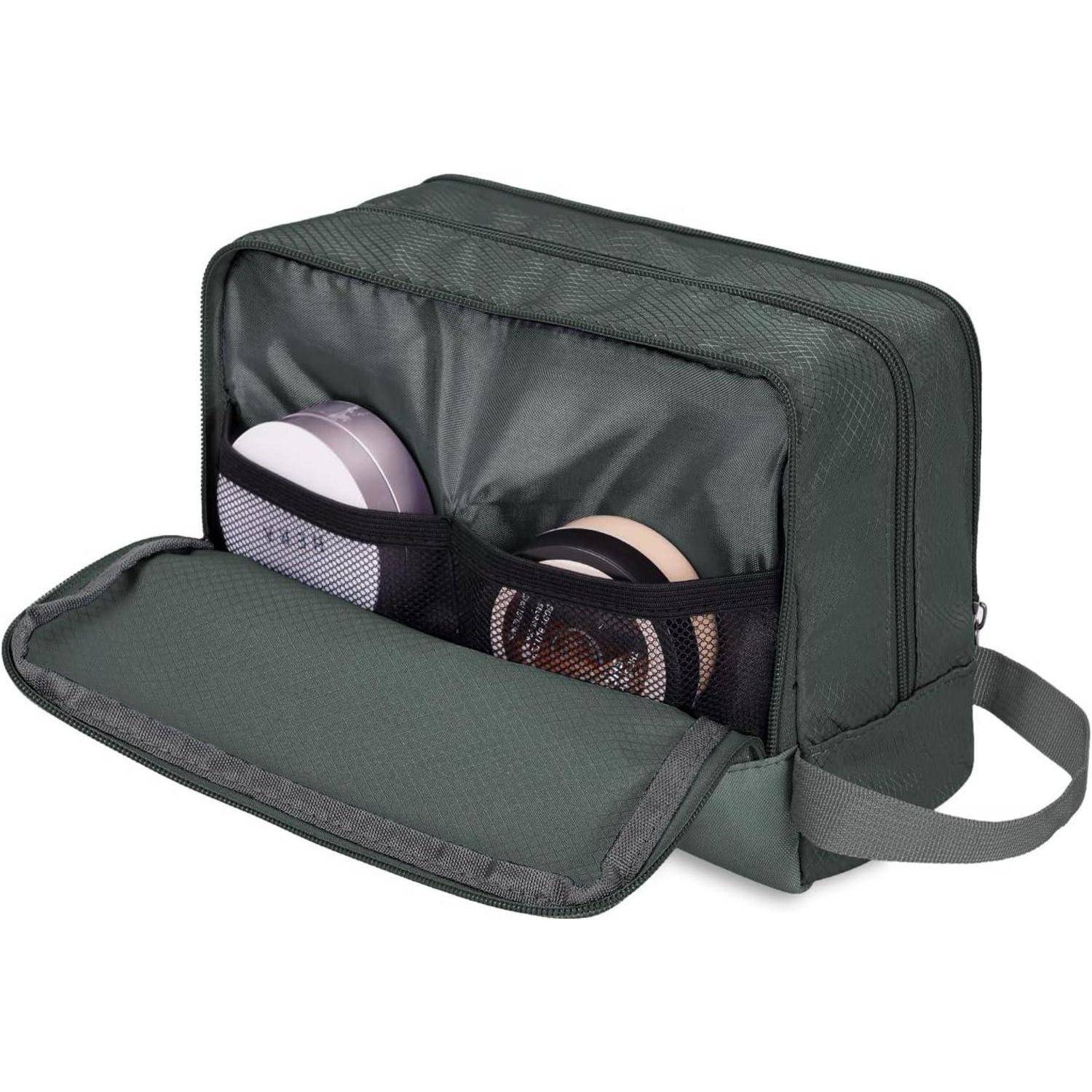 Kulturbeutel Herren Damen Reise Kosmetiktasche A-pures Grau